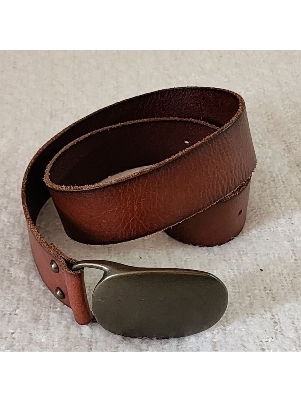 Genuine cow leather statement belt color brown - Picture 1 of 4